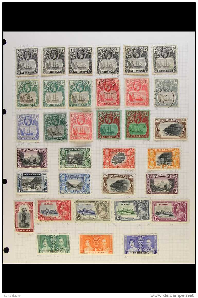 1864-2005 COLLECTION ON ALBUM LEAVES Mint And Used, Mostly Fine And Fresh. Note 1864-1894 Range To 1s Mint &amp;... - St. Helena