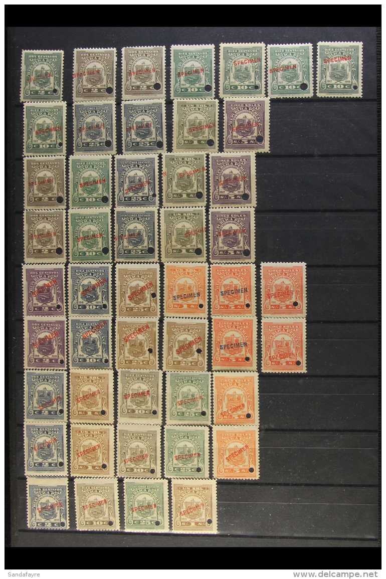 LATIN AMERICAN REVENUE STAMPS - SPECIMEN OVERPRINTS Circa 1910's To 1940's NEVER HINGED MINT... - Other & Unclassified