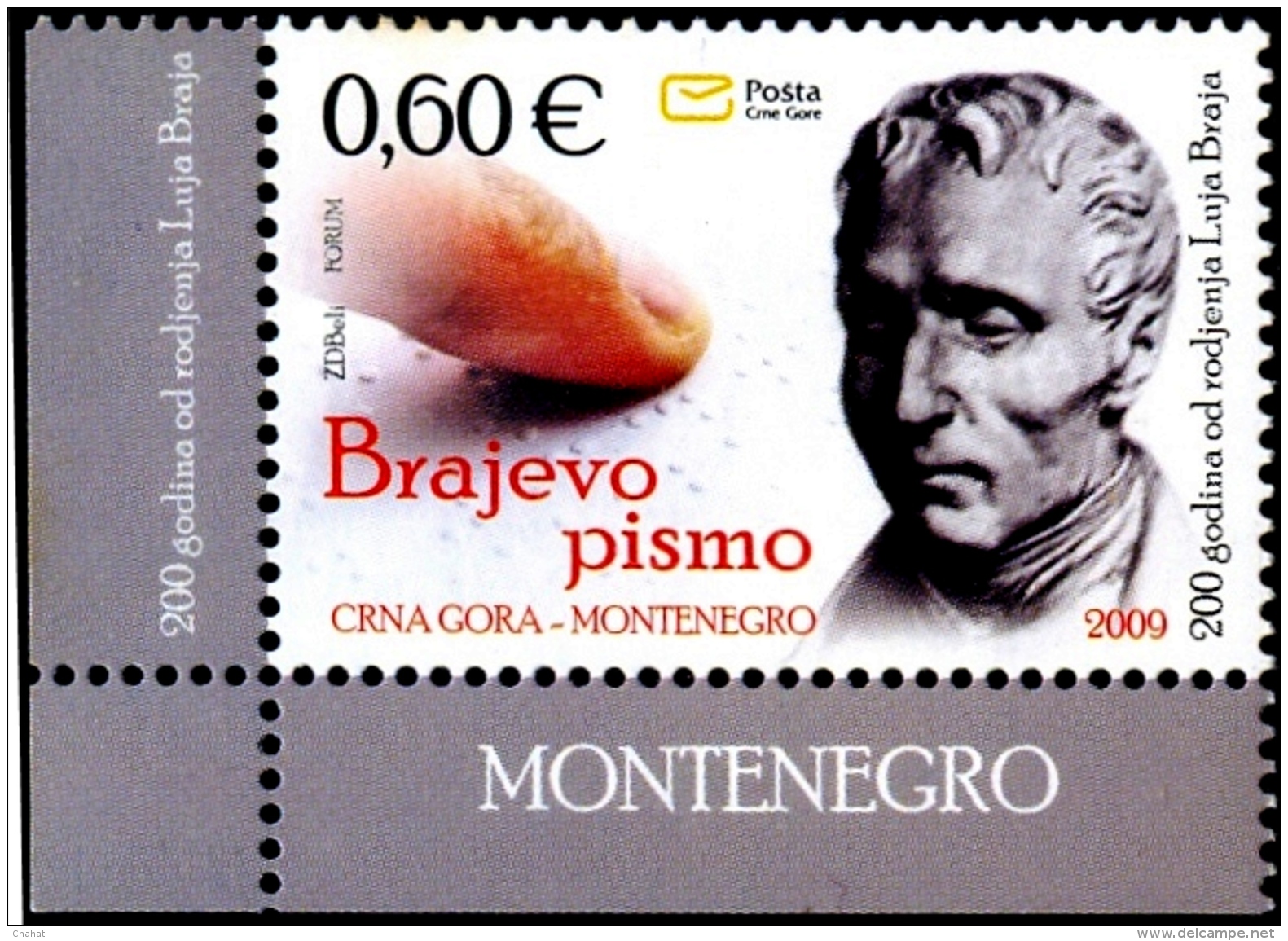 HEALTH-LOUIS BRAILLE-MONTENEGRO-MNH-H1-431 - Handicaps