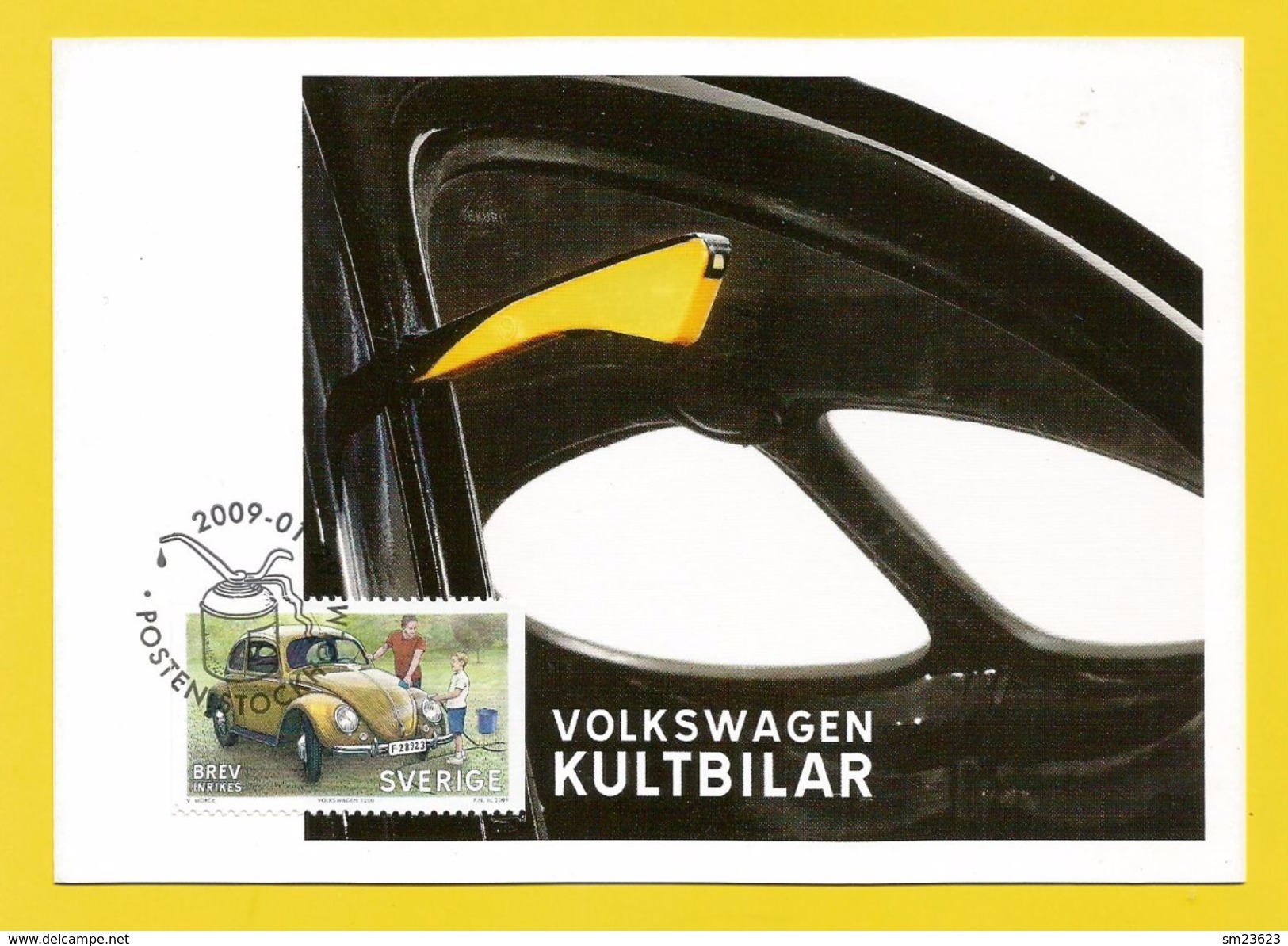 Schweden 2009  Volkswagen - Kultbilar - Maximikort - Posten Stockholm  2009-01-29 - Cartes-maximum (CM)