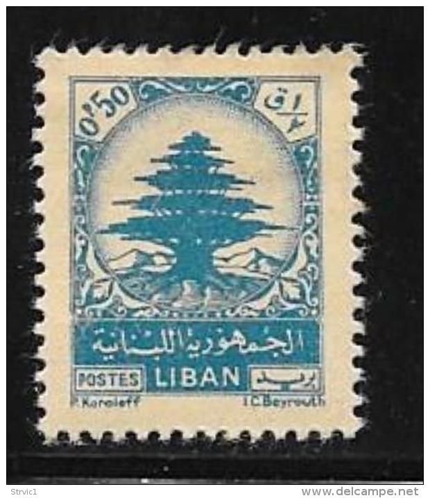 Lebanon, Scott # 210 Mint Hinged Cedar, 1948 - Lebanon