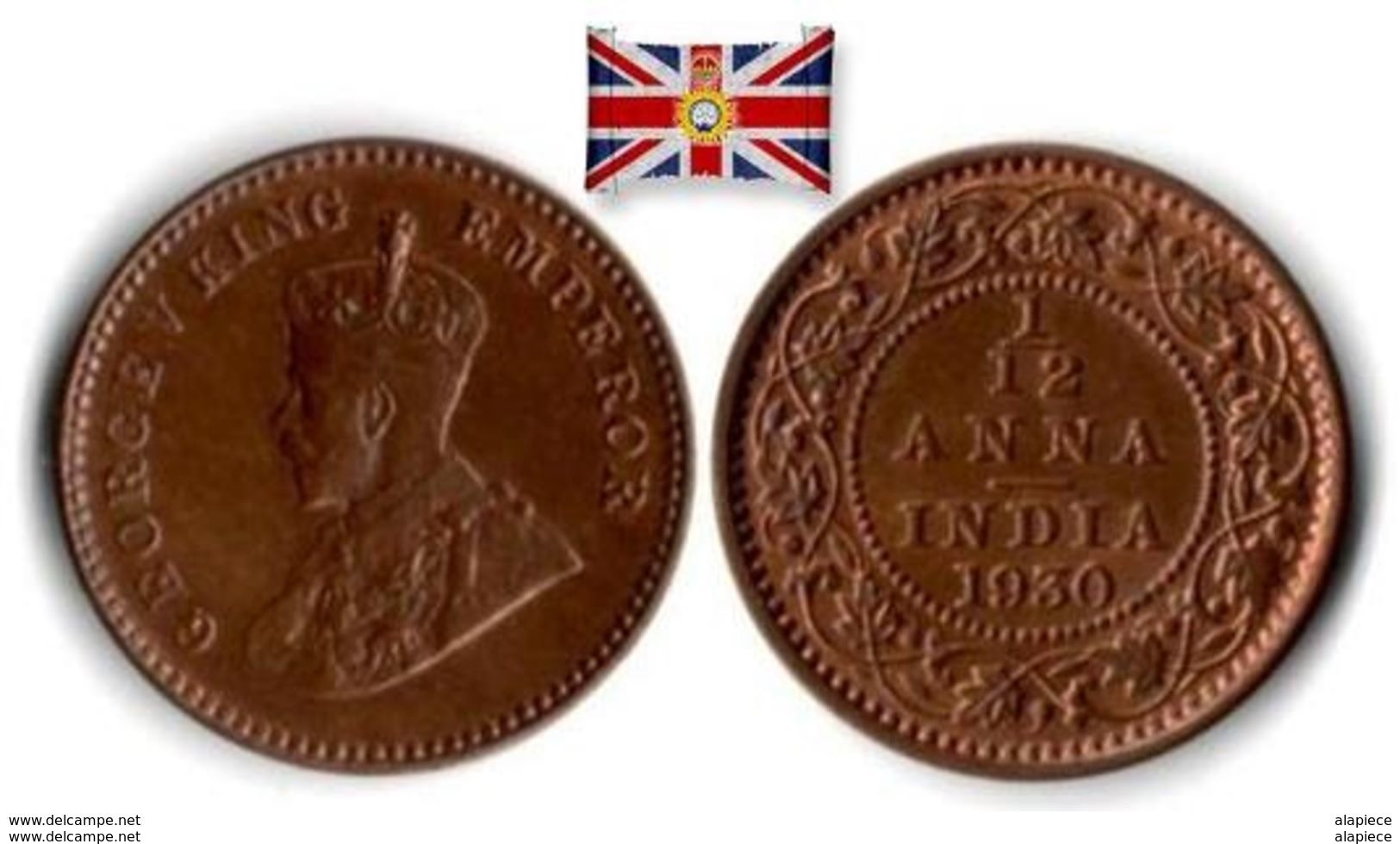 British India - 1/12 Anna 1930 (High Grade) - Colonies