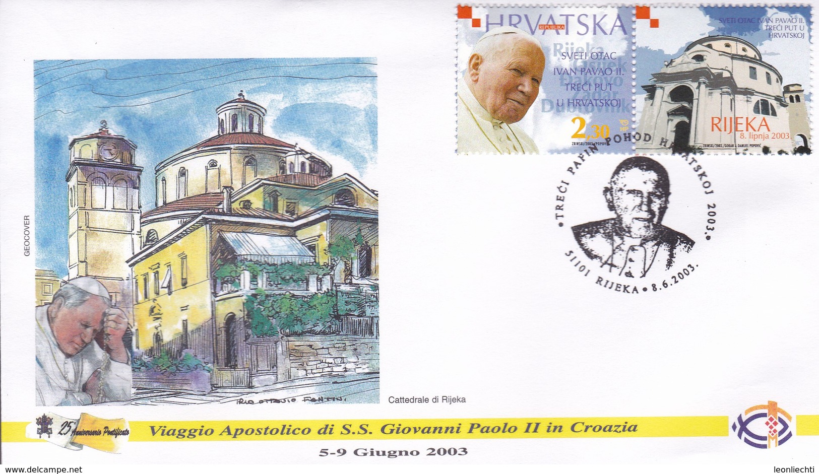 Kroatien 2003 Vaggio Apostolico Di S.S.Giovanni Paolo II In Croazia - Rijeka - Papes