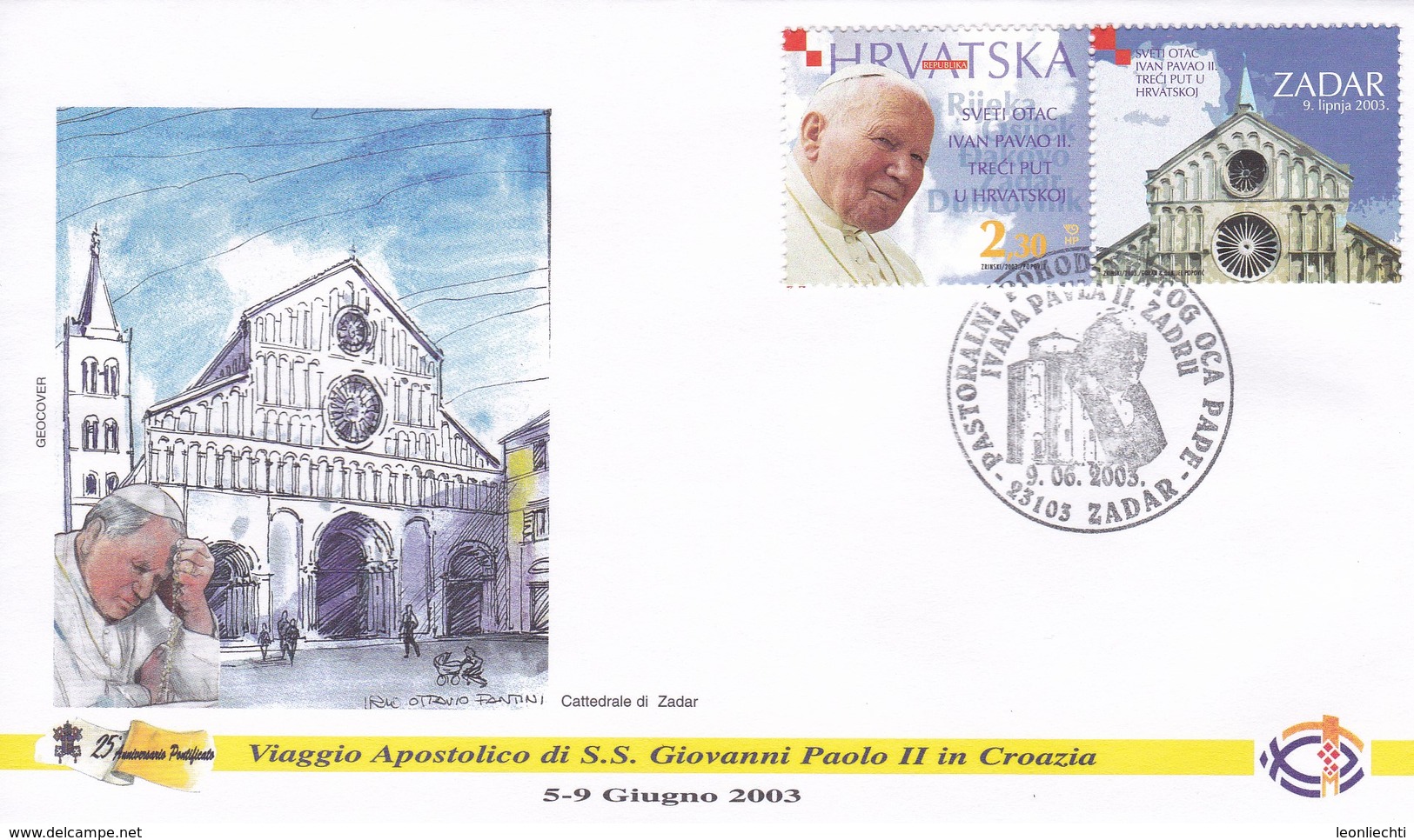 Kroatien 2003 Vaggio Apostolico Di S.S.Giovanni Paolo II In Croazia - Zadar - Papes