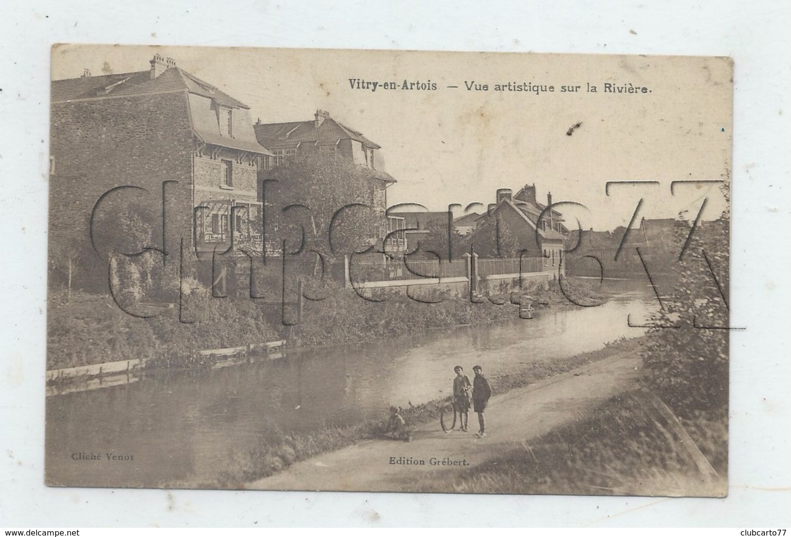 Vitry-en-Artois (62) : Villas Sur Les Bords De La Rivière En 1930 (animé) PF. - Vitry En Artois