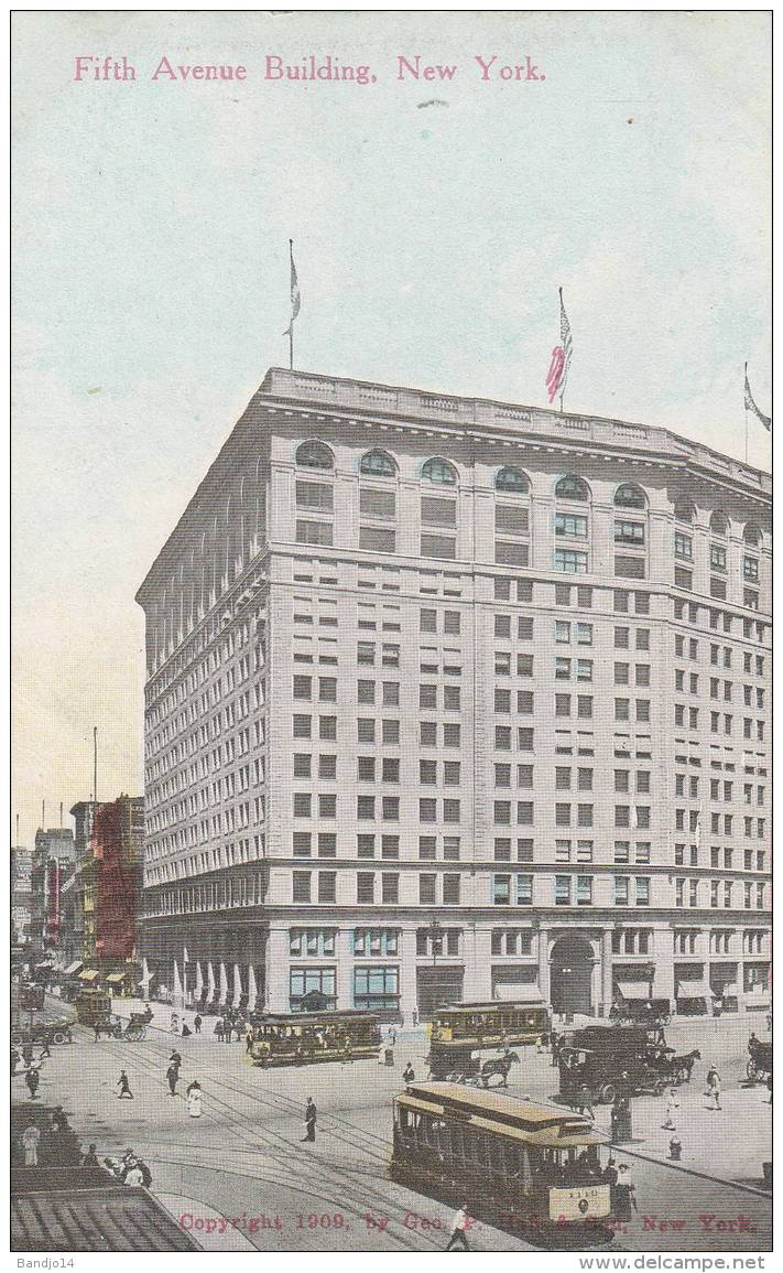 New York - Old Post Card -Fifth  Avenue Building - 2 Scan - Altri Monumenti, Edifici