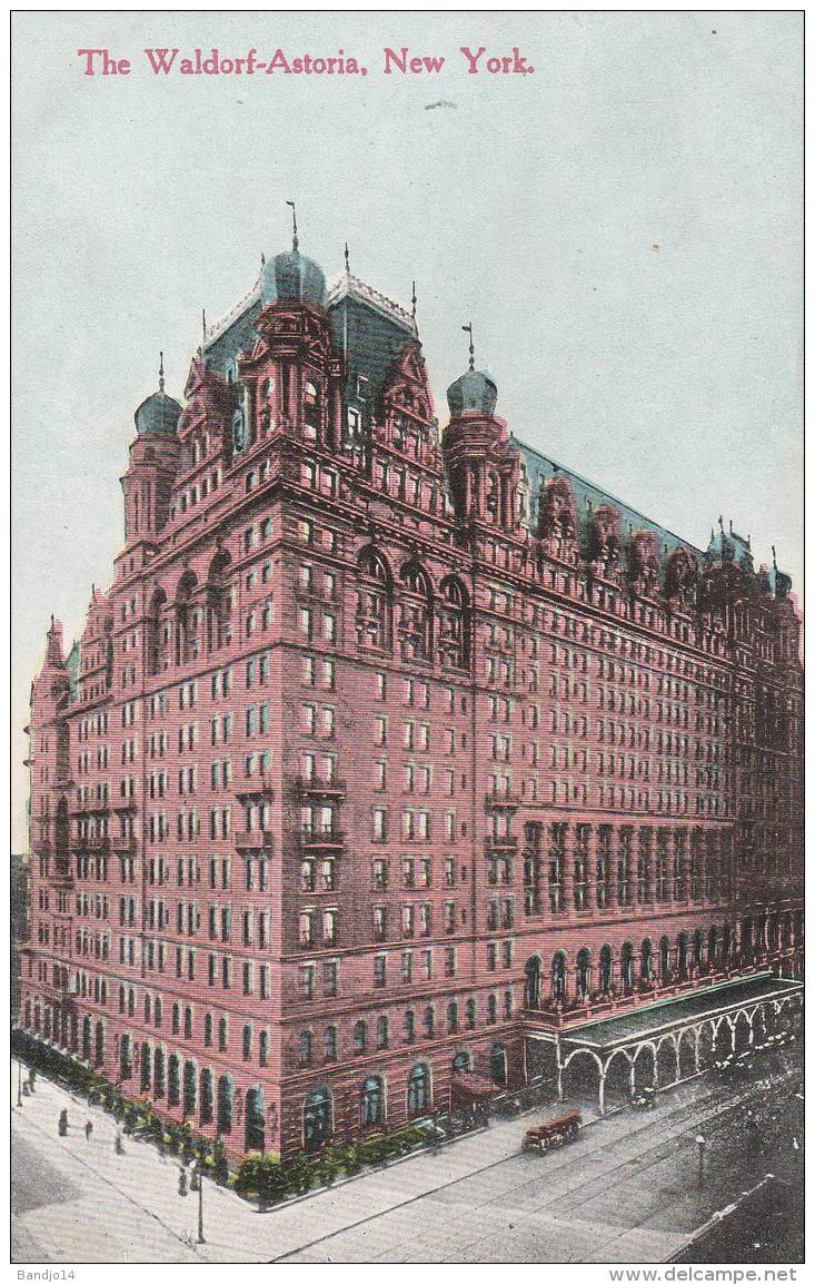 New York - Old Post Card -  Waldorf Astoria  - 2 Scan - Bares, Hoteles Y Restaurantes