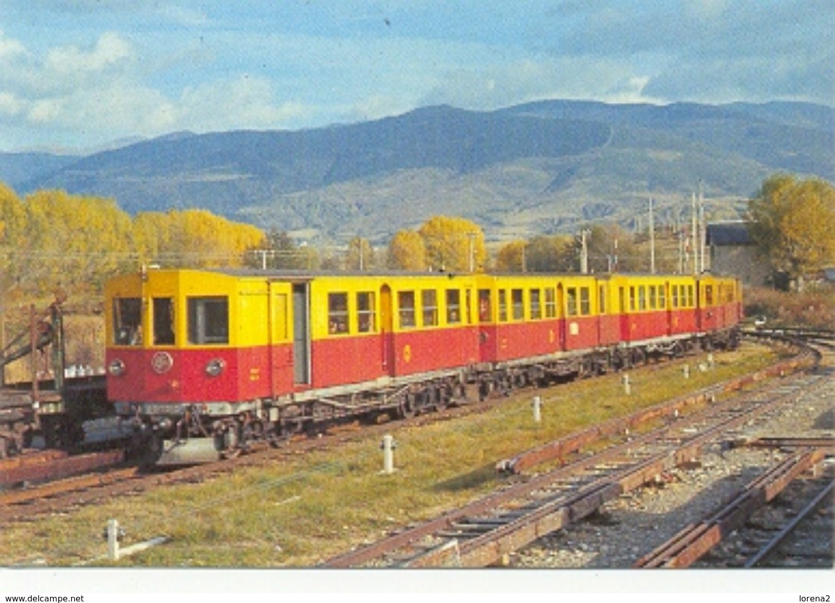 Postal SNCF Línea De La Cerdaña. Automotores Eléctricos. Ref. 7f-1734. - Treni