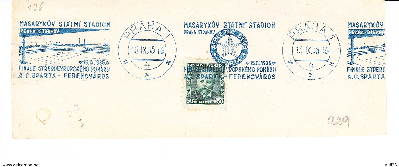 Fragment Of Cancellation Sparta/Ferencvaros. Soccer/Football. - Usati