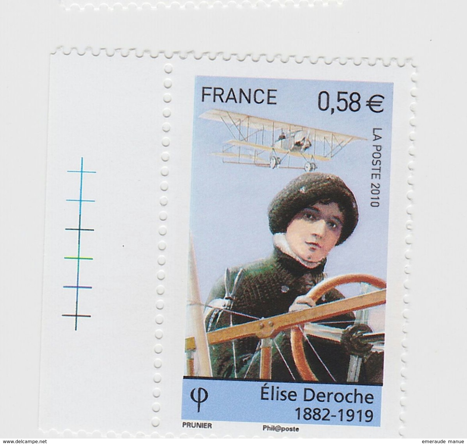 2010 - TIMBRE NEUF - Les Pionniers De L'aviation. Elise DEROCHE (1882-1919) - N° YT : 4504 - Ongebruikt