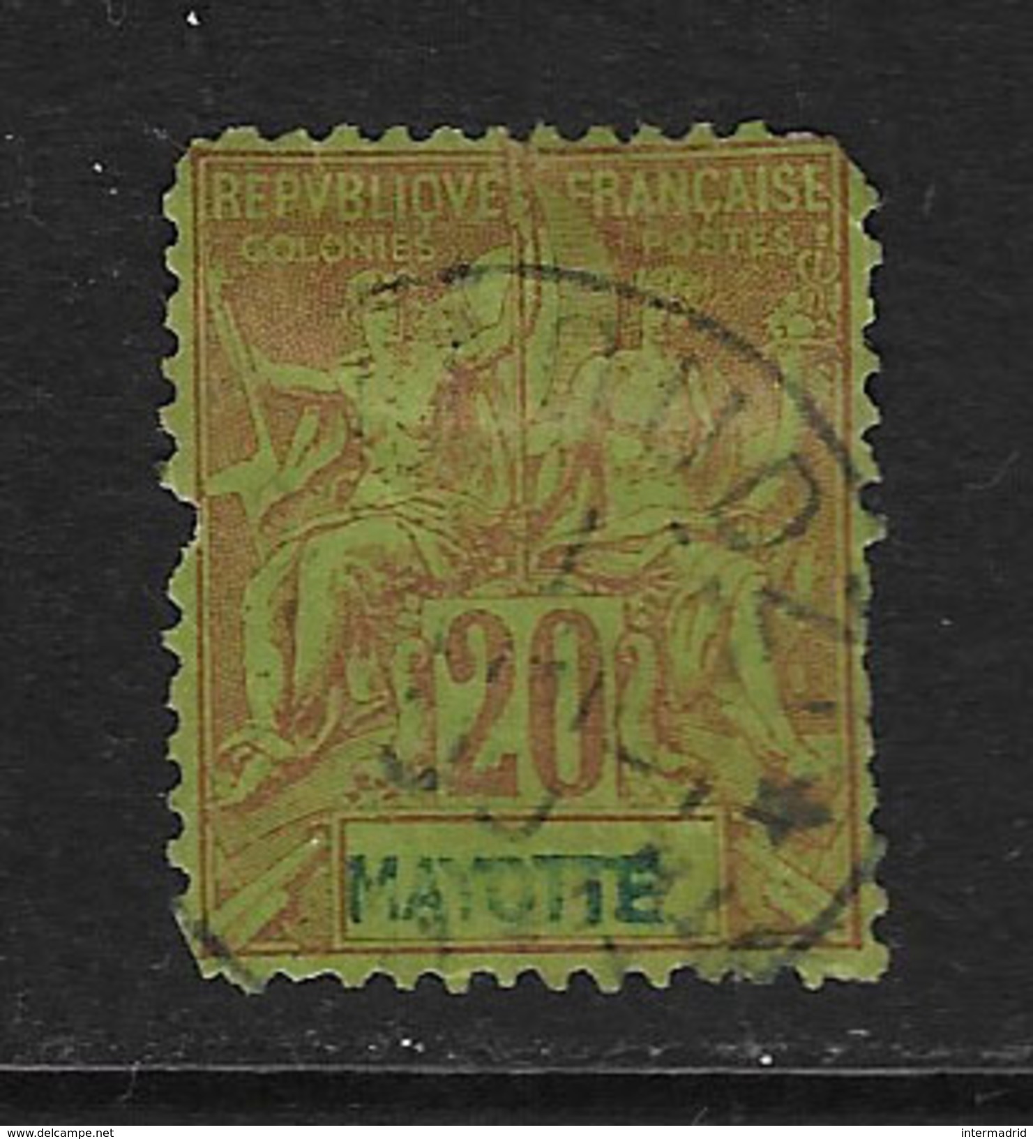 MAYOTE - CLASICO. Yvert Nº 7 Usado Y Defectuoso - Used Stamps