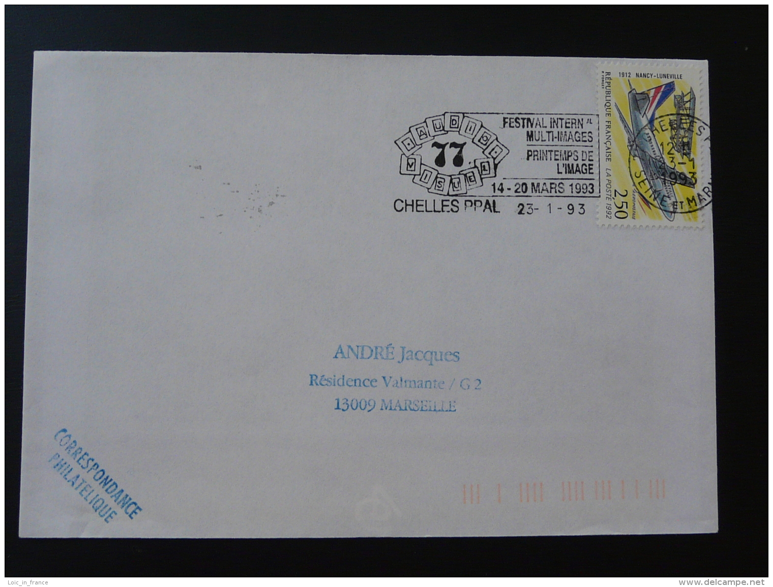 77 Seine Et Marne Chelles Printemps De L'image 1993 - Flamme Sur Lettre Postmark On Cover - Cinema