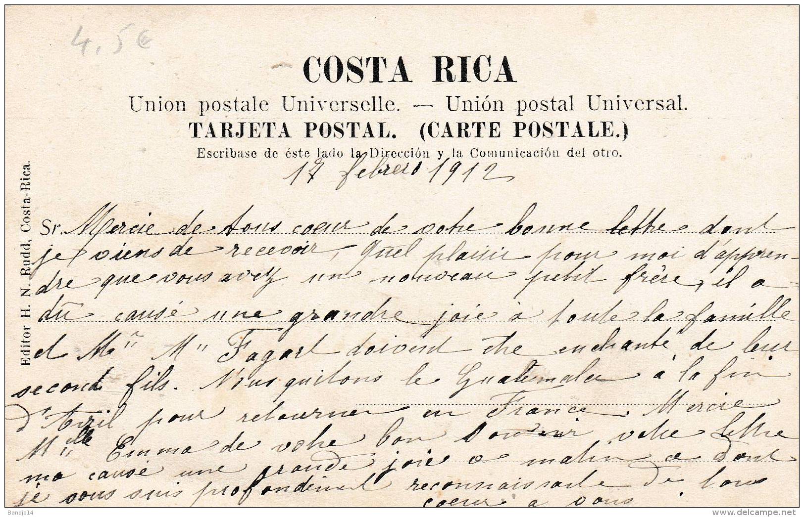 Costa - Rica  - Confluence De Los Rios Caracha Y Poas   - 2 Scan - Costa Rica