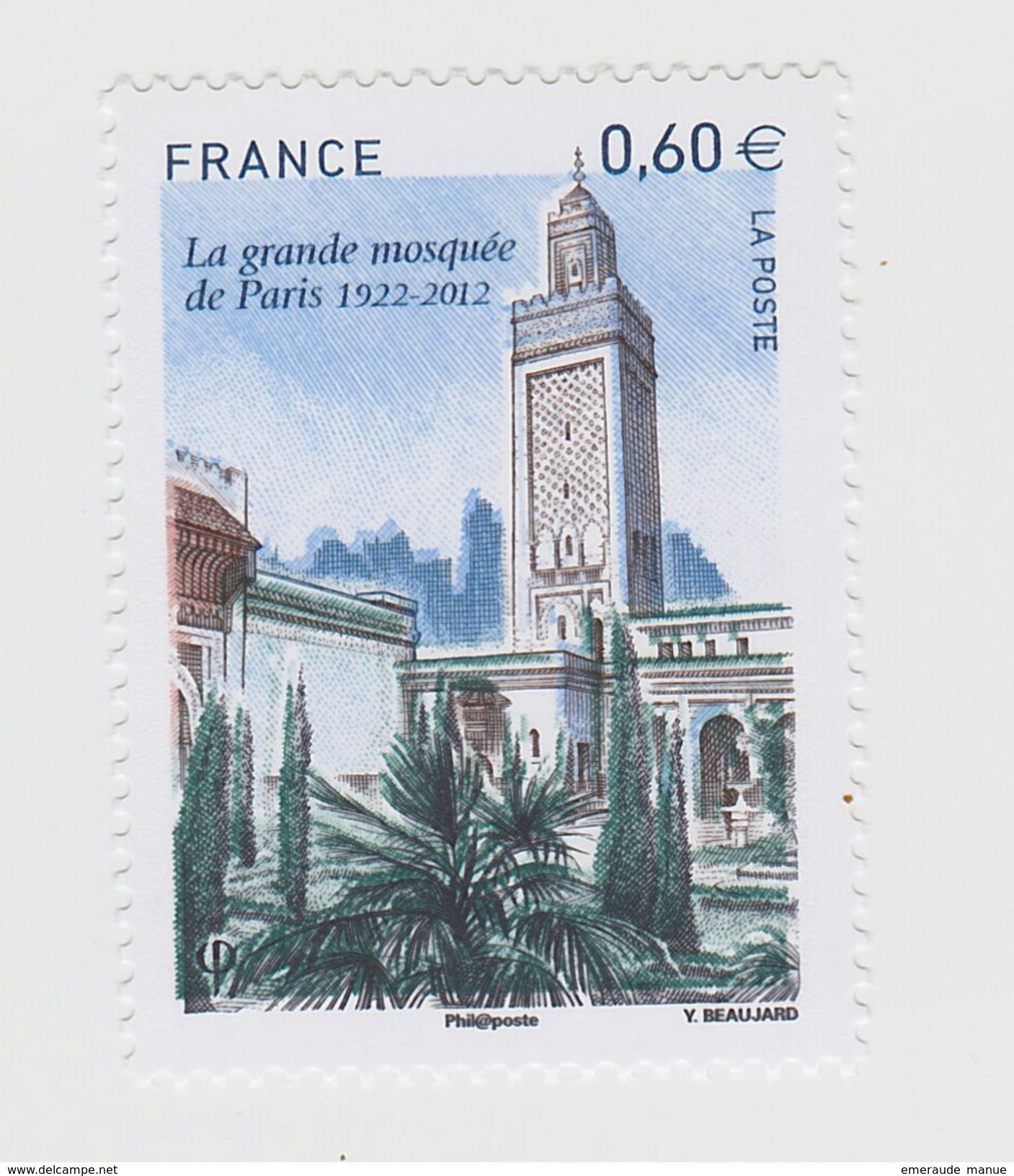 2012 - TIMBRE NEUF - Centenaire De La Grande Mosquée De Paris - N° YT : 4634 - Ungebraucht