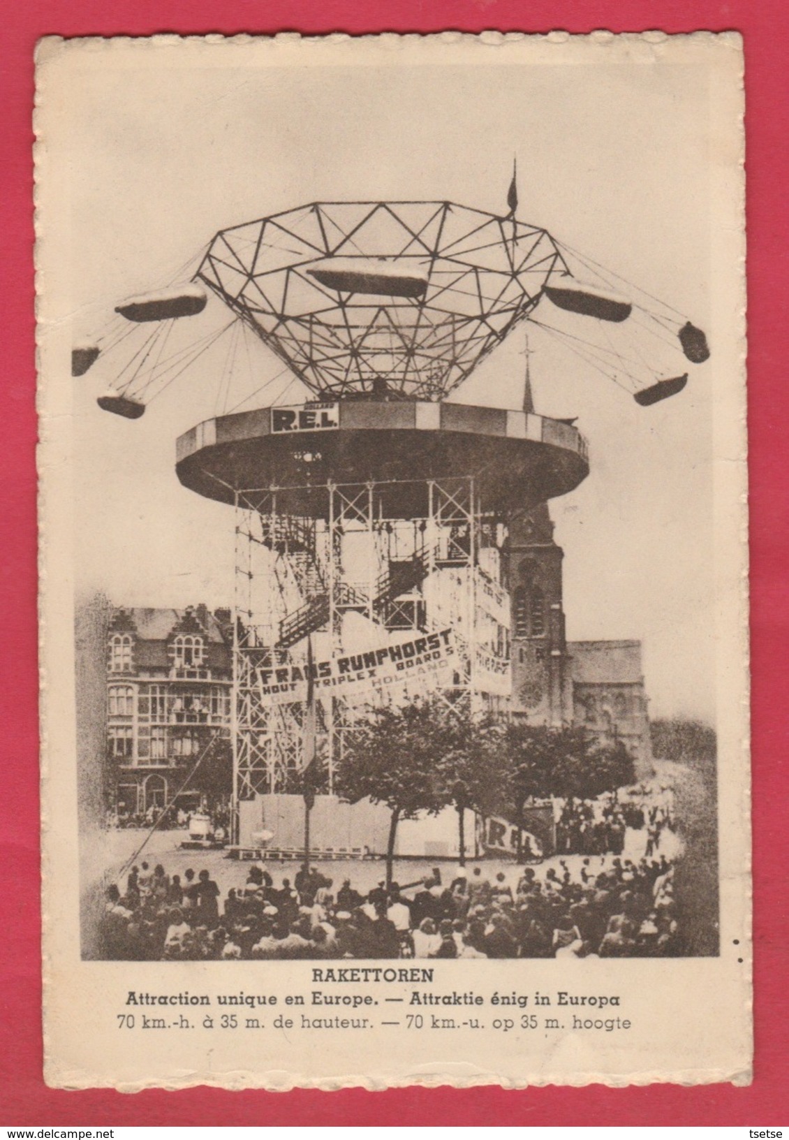 Manége, Carrousel De Foire - Rakettoren ... Attraction Unique En Europe ( Voir Verso ) - Fairs