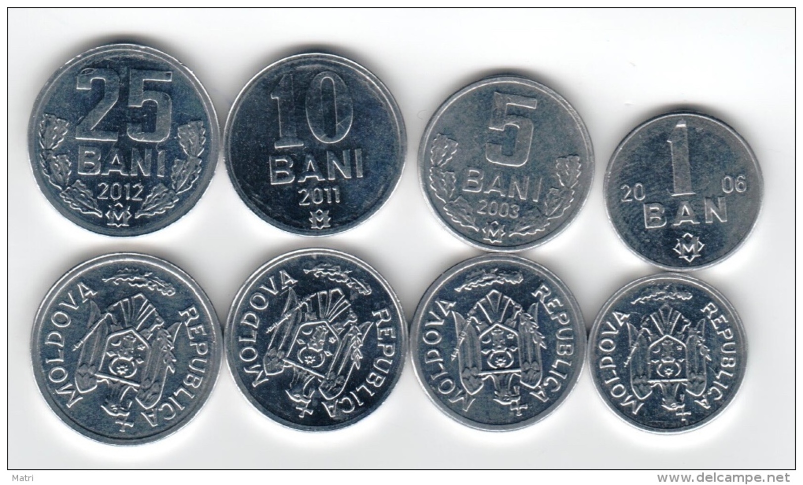 Moldova Set On 4 Coins UNC - Moldawien (Moldau)