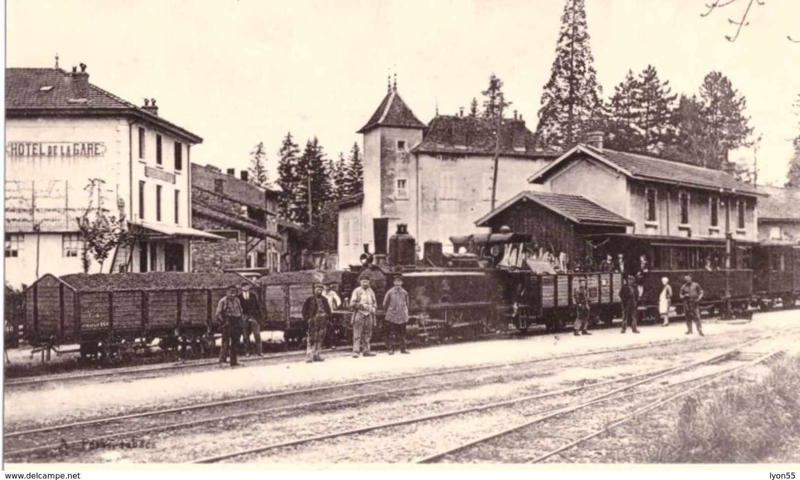 St Jean Le Vieux La Gare Et Terminus Hotel  (reproduction) Ligne D'Ambérieu à Cerdon Col J Monternier - Unclassified