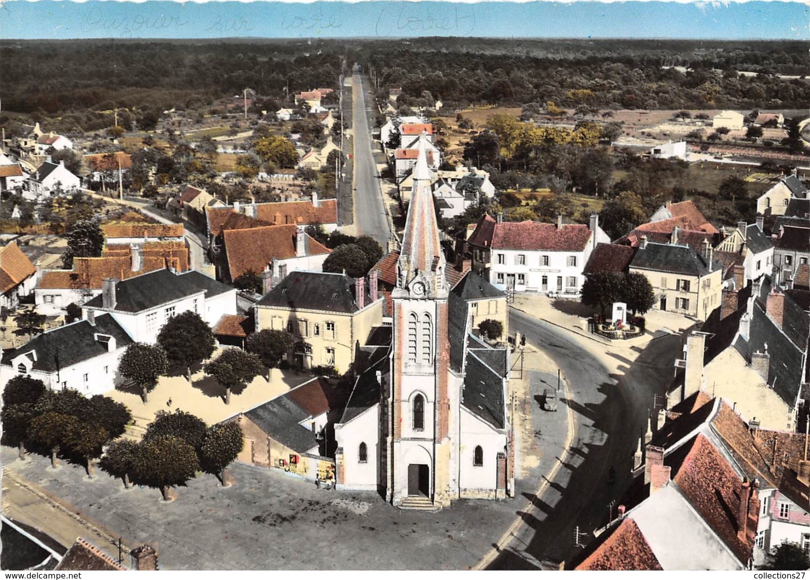 45-OUZOUER-SUR-LOIRE- L'EGLISE ET ROUTE DE GIEN - Ouzouer Sur Loire