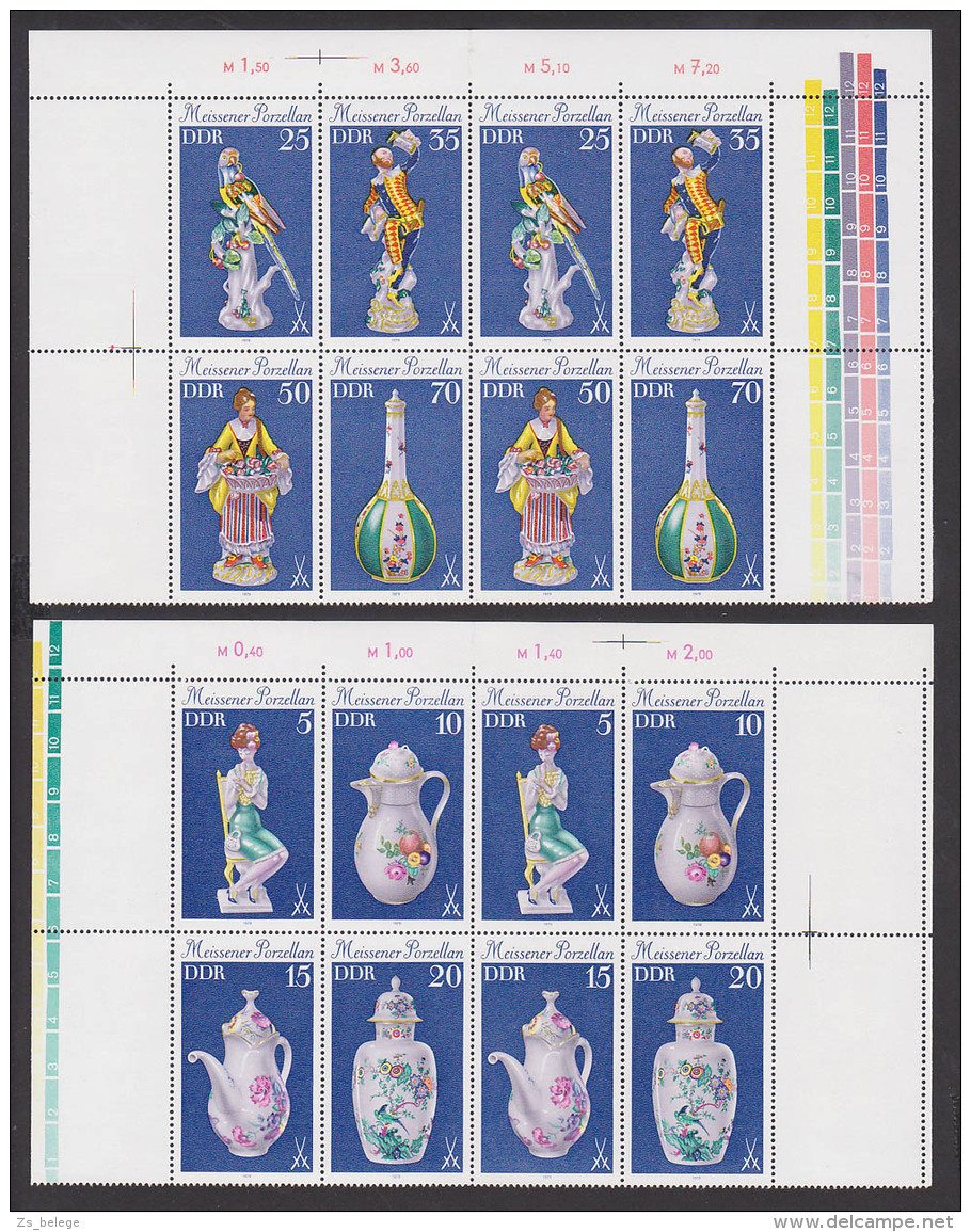 Meissen Meißner Porzellan Zusammendrucke ** Mit Randleerfeld - Unused Stamps