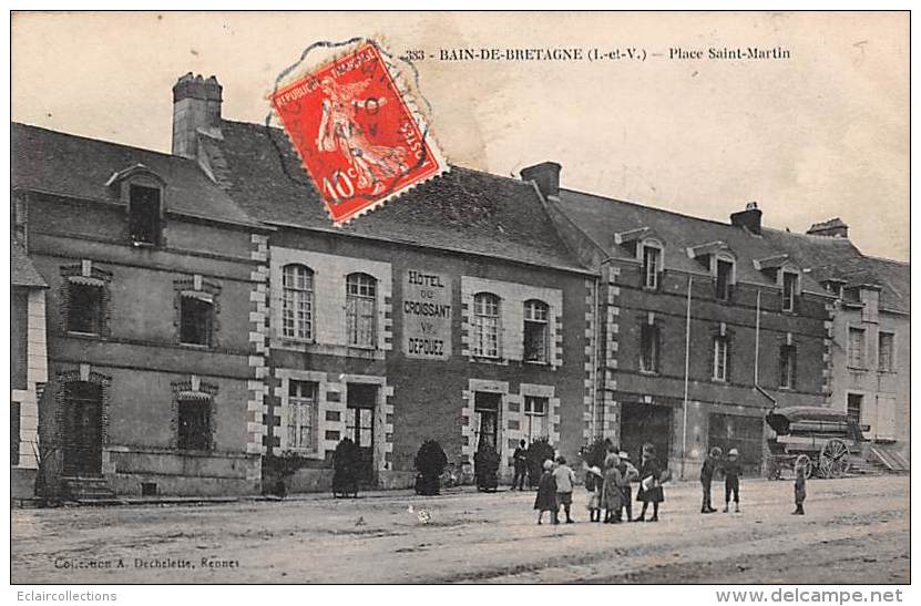 Bain De Bretagne       35     Place St Martin. Hôtel Du Croissant       (voir Scan) - Autres & Non Classés