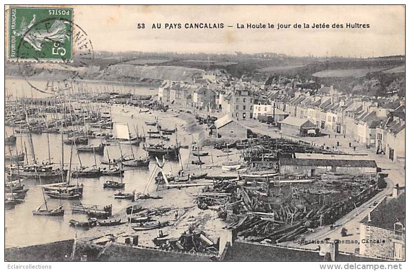 Cancale      35      Le Port. La Houle  .Jour De La Jetée De Huitres        (voir Scan) - Cancale