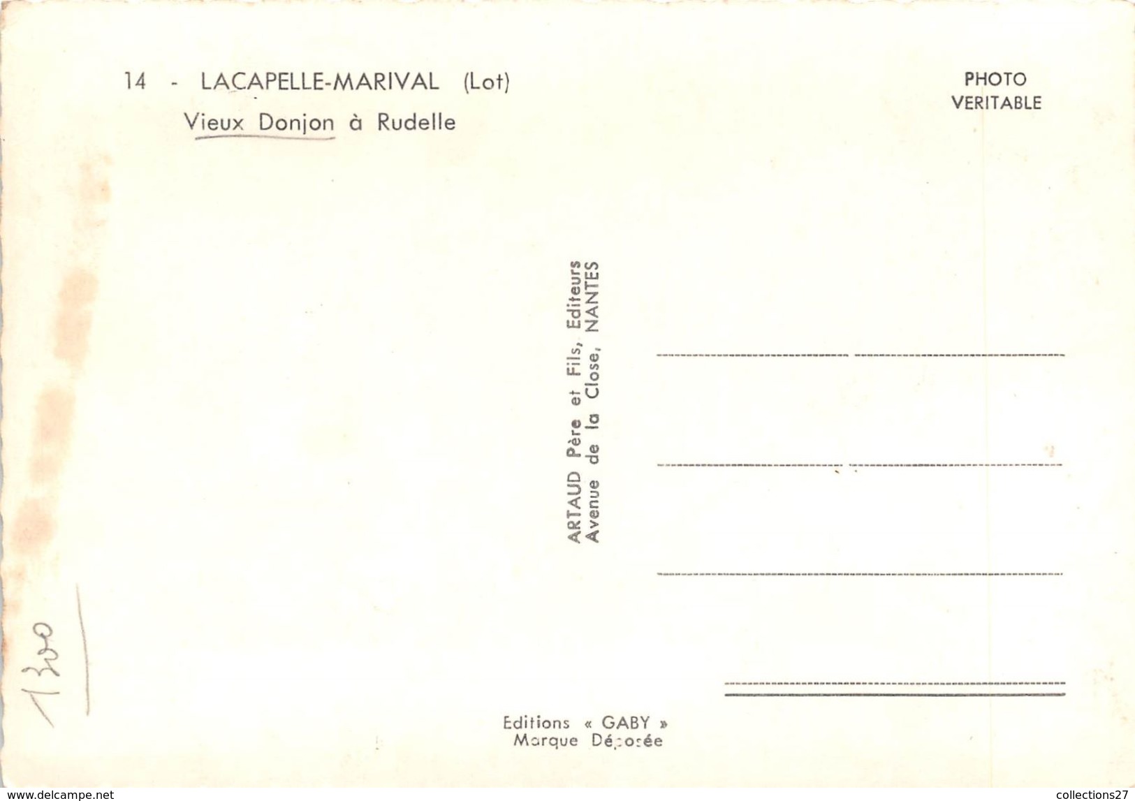 46-LACAPELLE-MARIVAL- VIEUX DONJON A RUDELLE - Lacapelle Marival