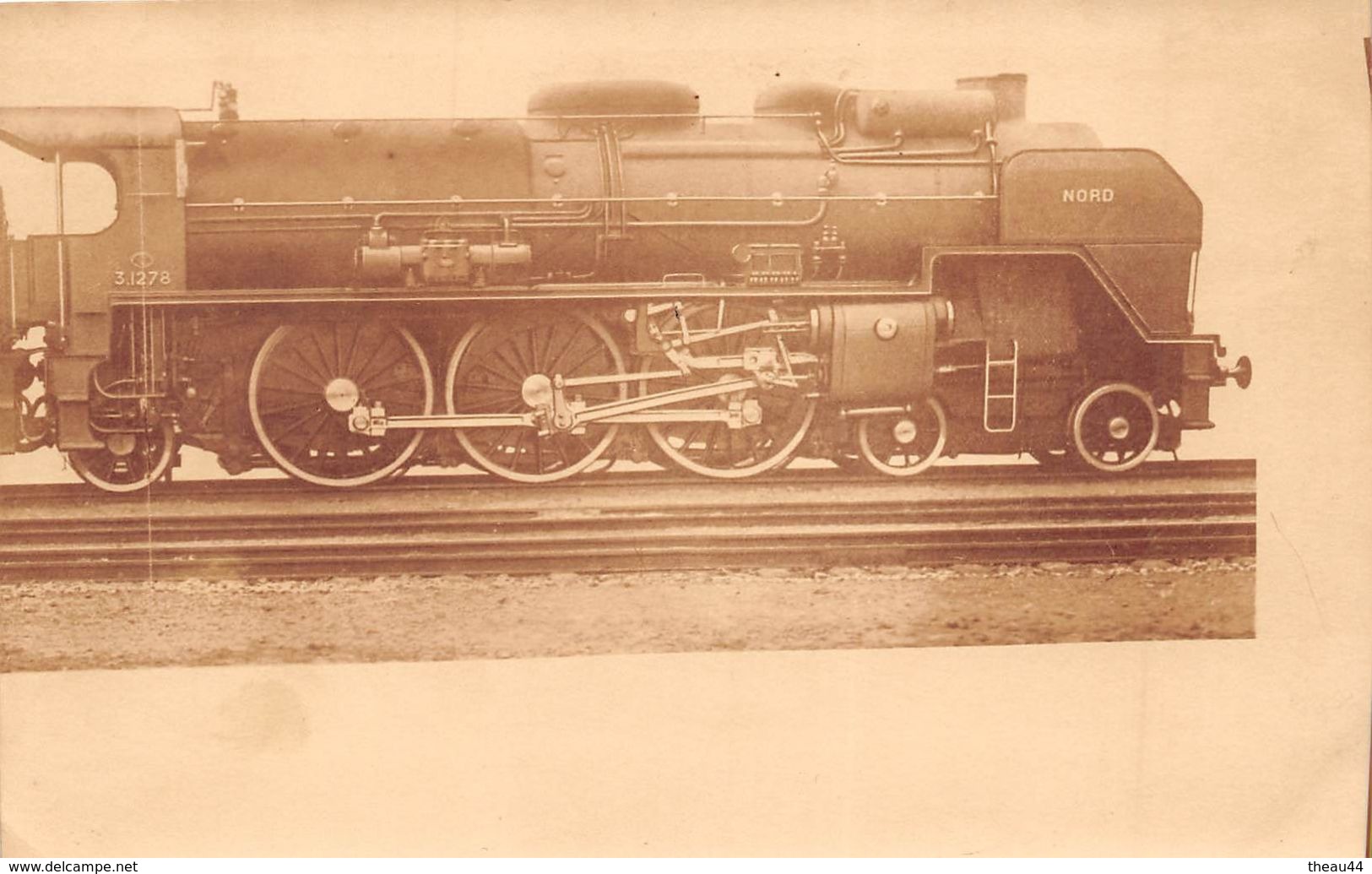 ¤¤  -  Carte-Photo D'une Locomotive " 3.1278 " Du NORD Dans Une Gare  -  Chemin De Fer   -  ¤¤ - Trains