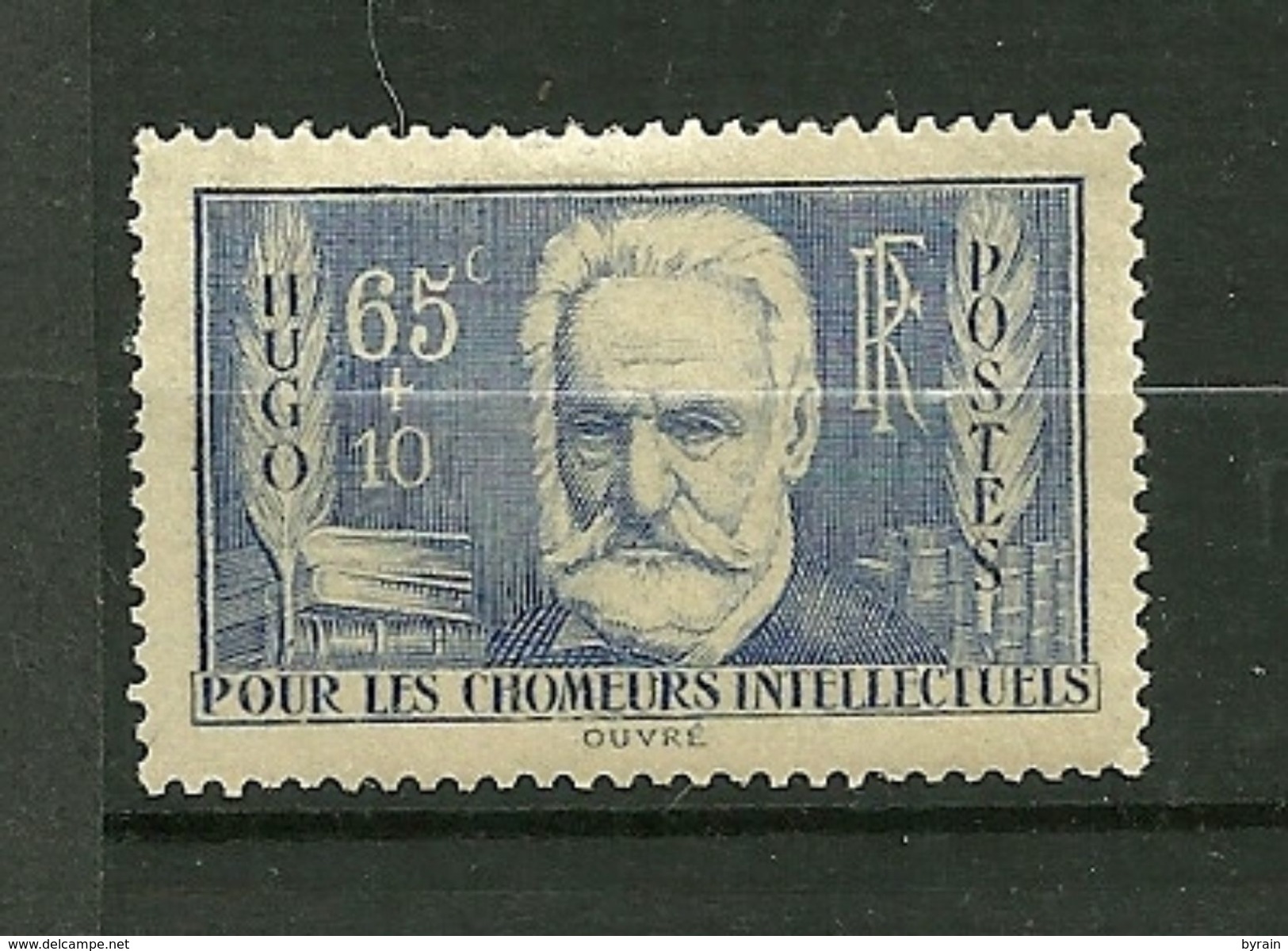 FRANCE 1938  N°383  " Au Profit Des Chomeurs Intellectuels( Victor Hugo )  "    Neuf  Avec Trace De Charnière - Unused Stamps