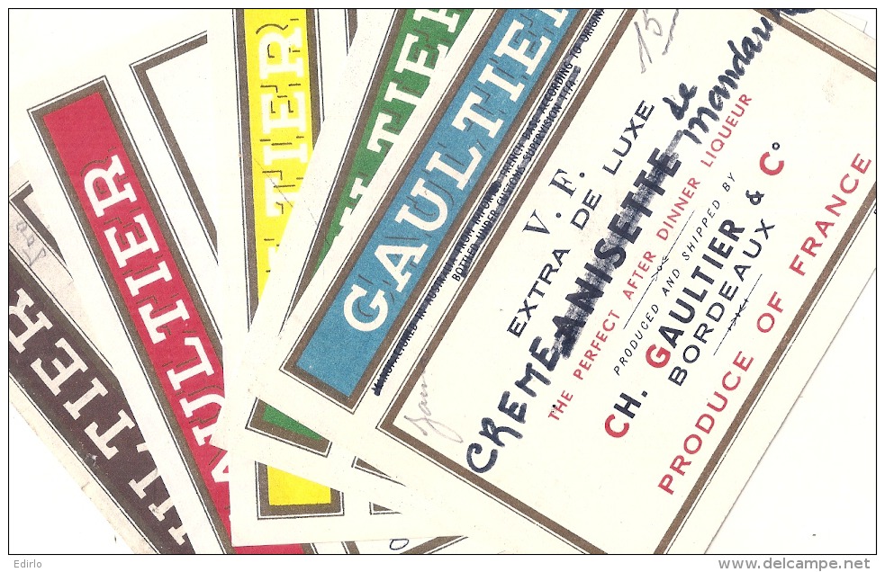 - étiquette   Ensemble D'étiquettes GAUTHIER Avec Anotations Pour Imprimeur - - Collections & Sets