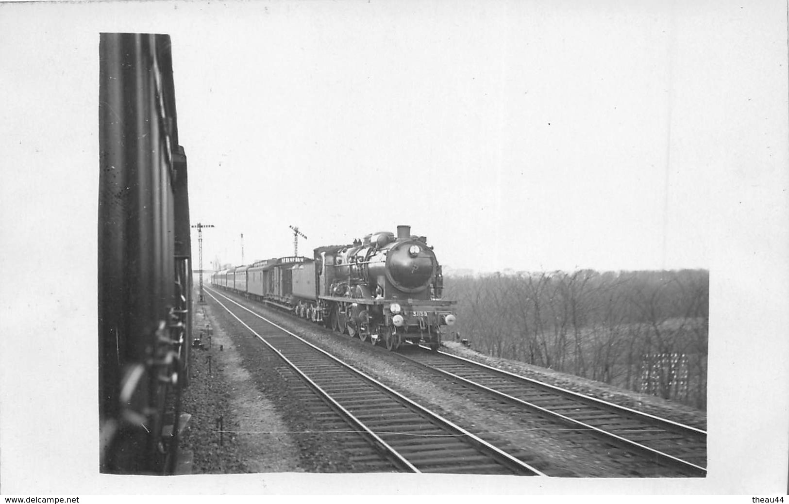 ¤¤  -  Carte-Photo D'un Train Sur Une Ligne De Chemin De Fer   -  ¤¤ - Treni