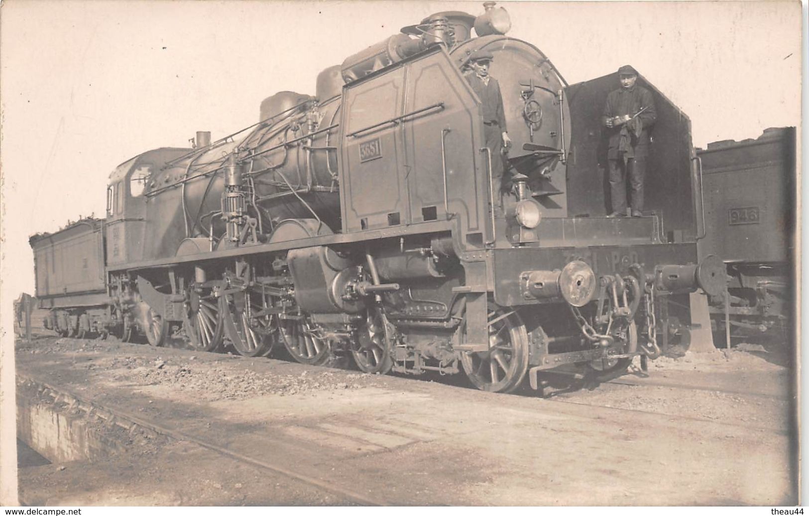 ¤¤  -  Carte-Photo D'une Locomotives Du P.O. 3651 En Gare  -  Cheminot  -   Chemin De Fer   -  ¤¤ - Trains