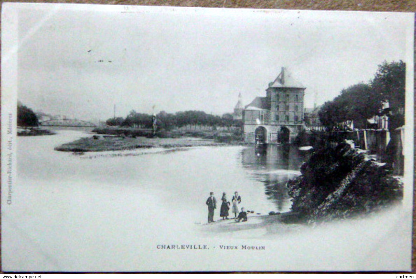 08 J CHARLEVILLE   VIEUX MOULIN BLE FARINE CARTE 1900 - Charleville