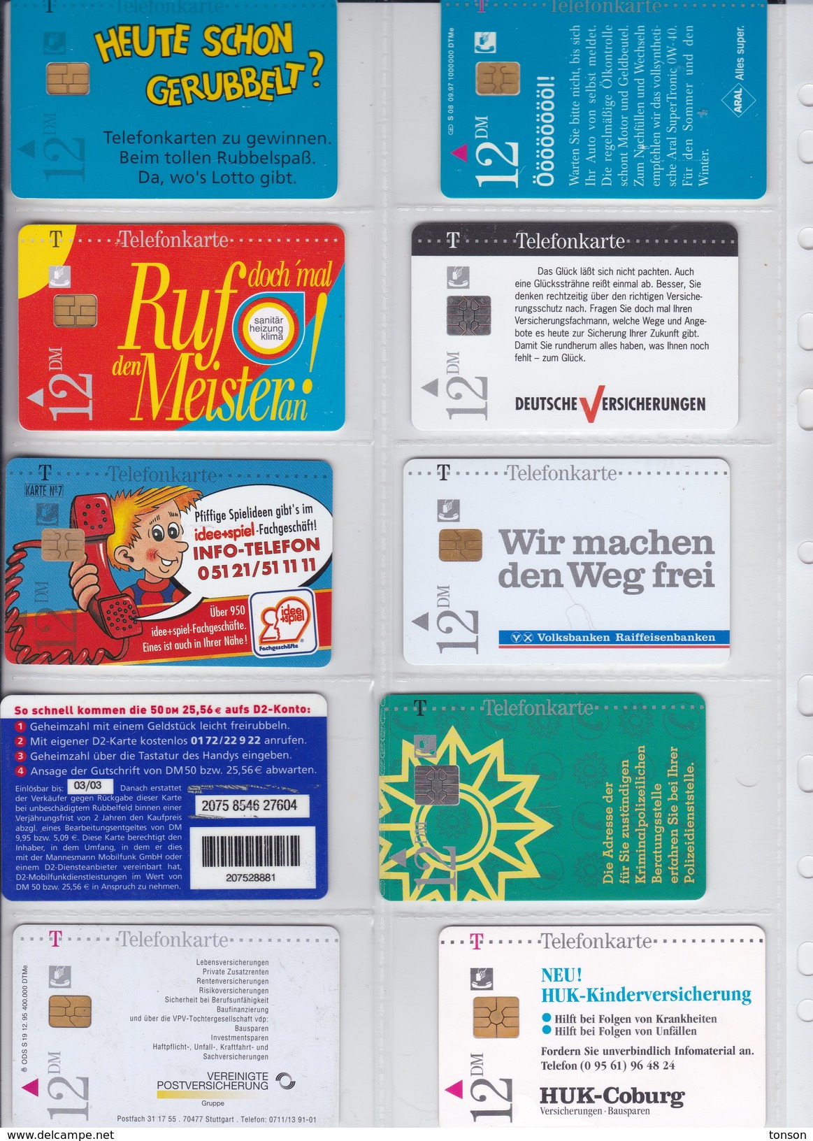 Germany, 10 Different Cards Number 13, Women, ARAL, Mercedes-Benz 300SL, 2 Scans. - [6] Sammlungen