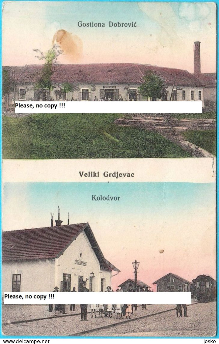 VELIKI GRDJEVAC - Kolodvor (Bahnhof - Railway Station) * Croatia * Travelled 1914. Bjelovar Daruvar Stazione Ferroviaria - Croatia