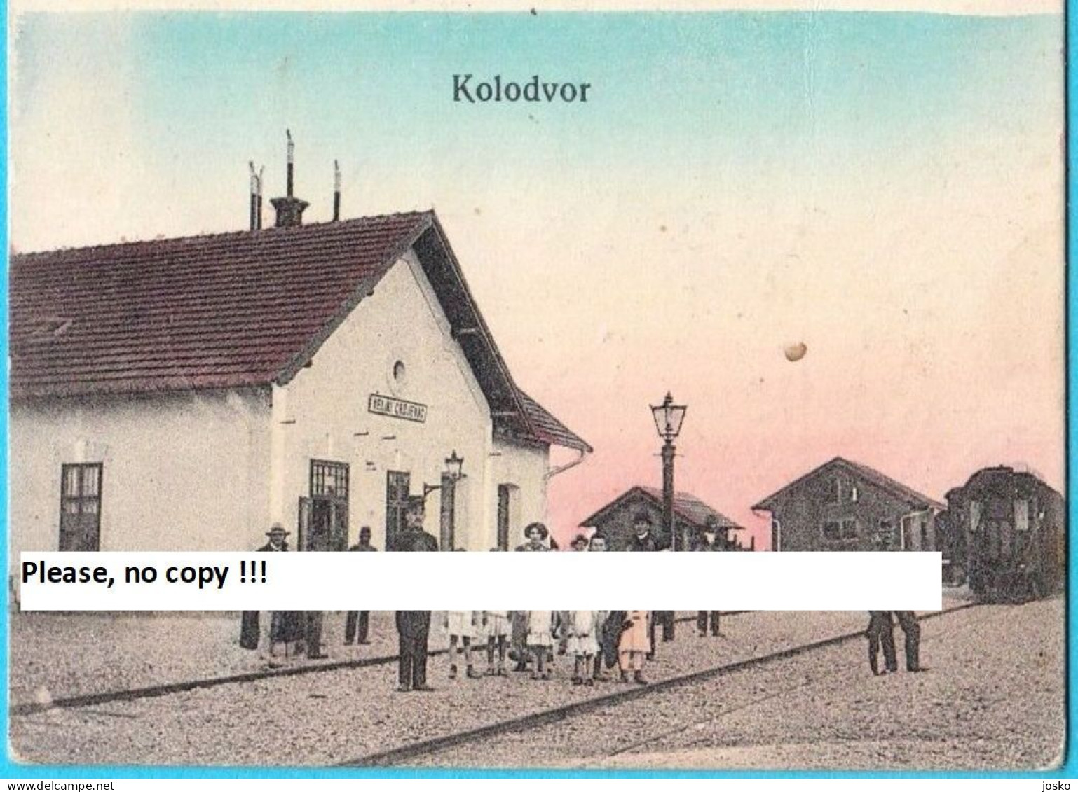 VELIKI GRDJEVAC - Kolodvor (Bahnhof - Railway Station) * Croatia * Travelled 1914. Bjelovar Daruvar Stazione Ferroviaria - Croatia