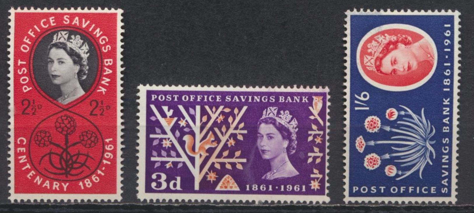 °°° UK ENGLAND - Y&T N°359/61 - 1961 MNH °°° - Unused Stamps