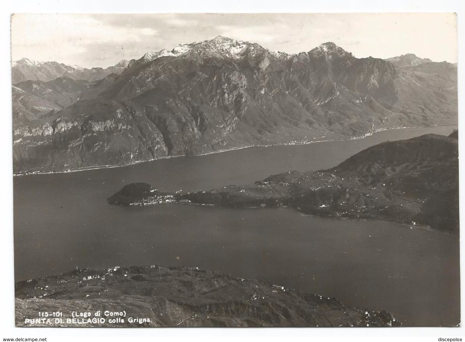 Y4276 Lago Di Como - Punta Di Bellagio Con La Grigna - Panorama / Viaggiata 1951 - Altri & Non Classificati