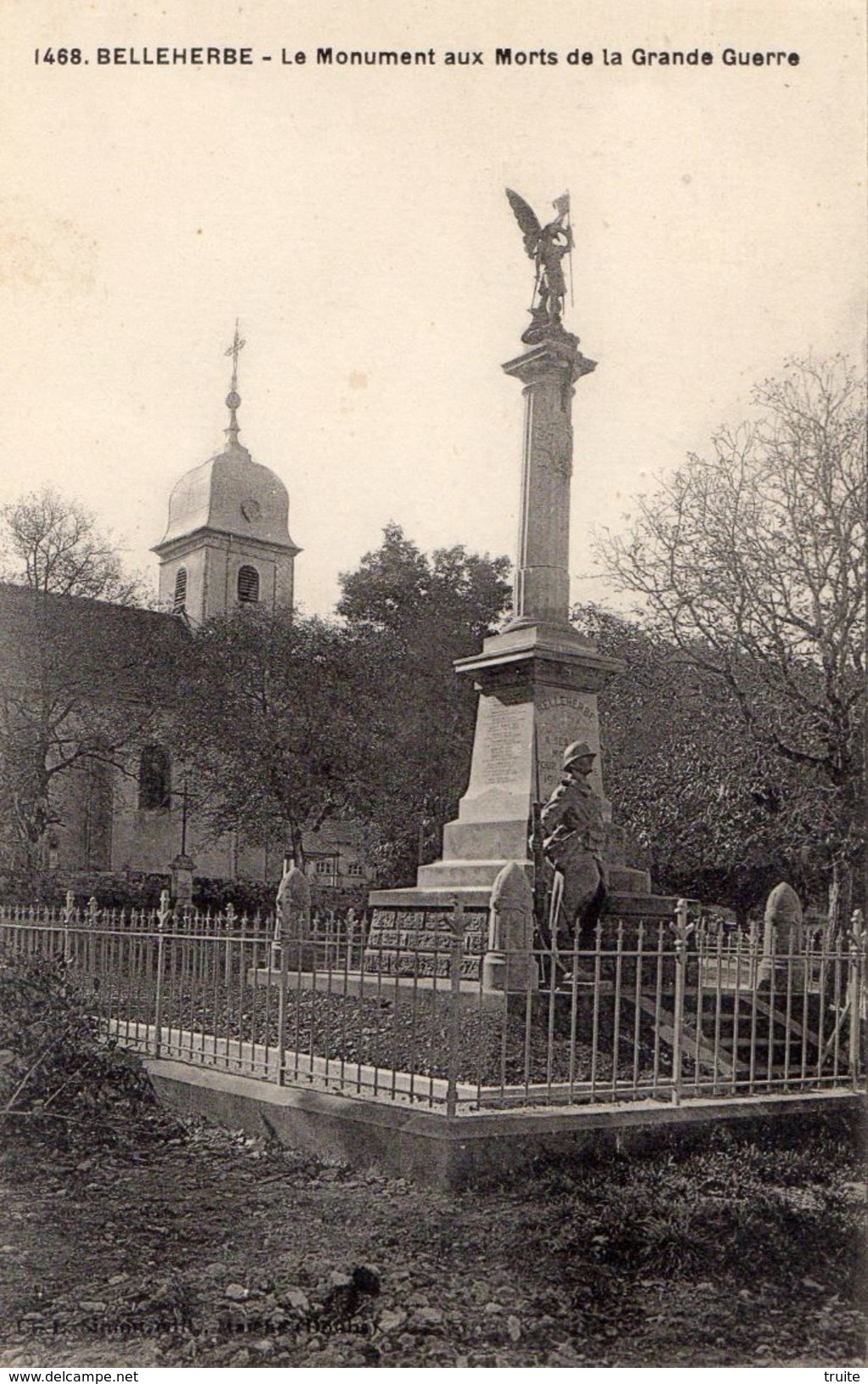 BELLEHERBE LE MONUMENT AUX MORTS DE LA GRANDE GUERRE - Autres & Non Classés