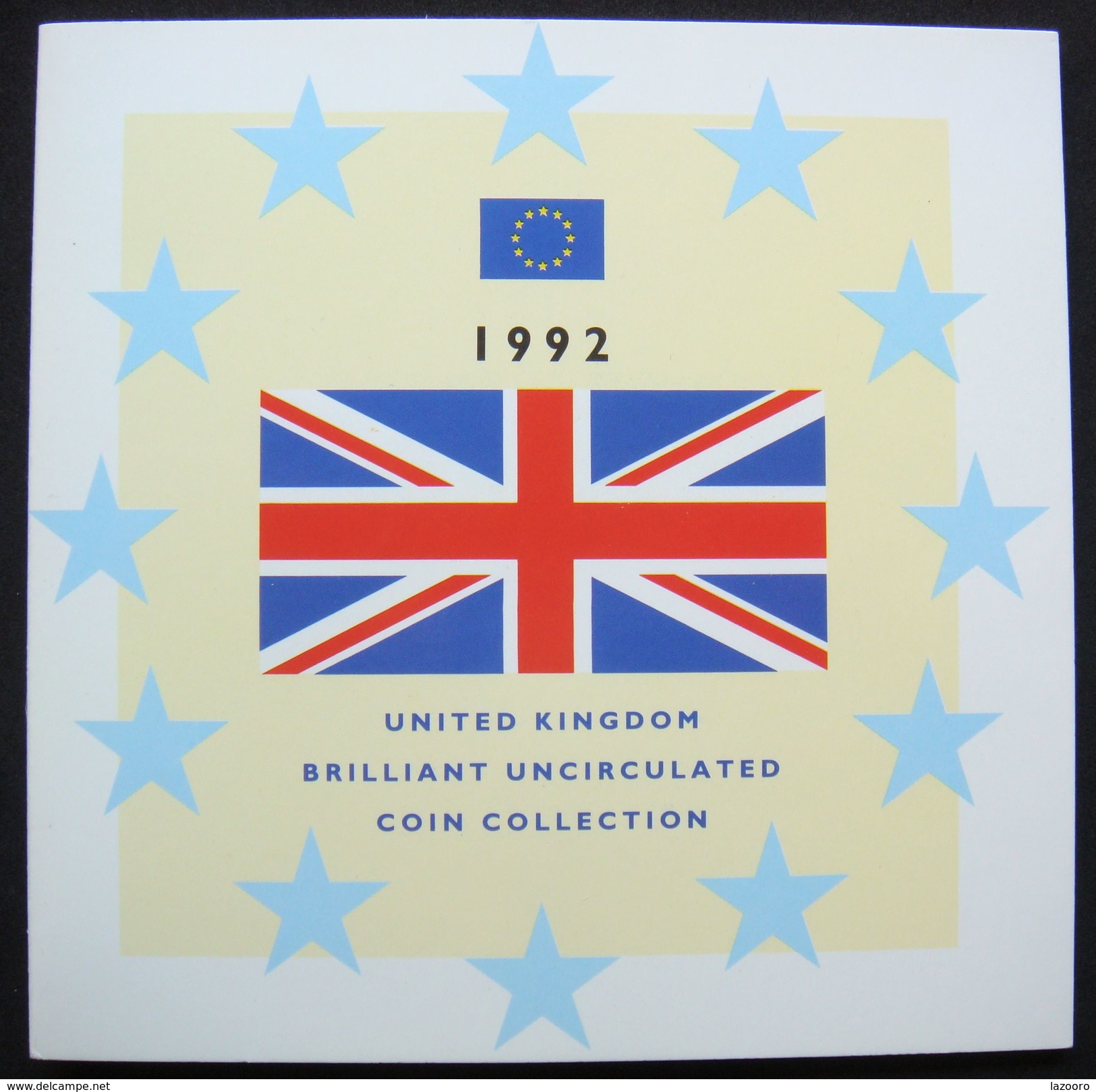 LaZooRo: 1992 Royal Mint UK BUNC Coin Collection, 9 Coins Set 1p - 1 £ Including RARE EEC 50p 1992 1993 - Nieuwe Sets & Proefsets