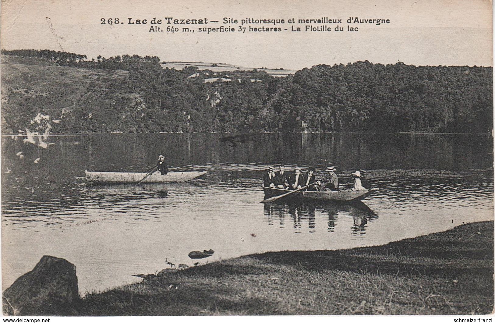 CPA - AK Lac Gour De Tazenat Flotille A Charbonnières Les Vieilles Saint Angel Combronde Manzat Riom Auvergne Puy Dome - Manzat