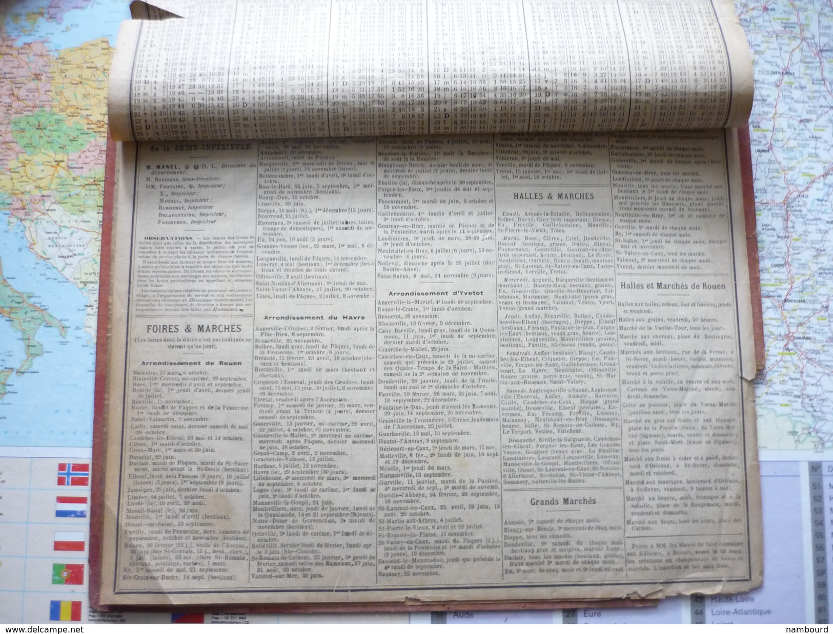 Almanach Des Postes Et Télégraphes 1922 Sur Le Quai De Concarneau / Département De La Seine Inférieure - Grand Format : 1921-40