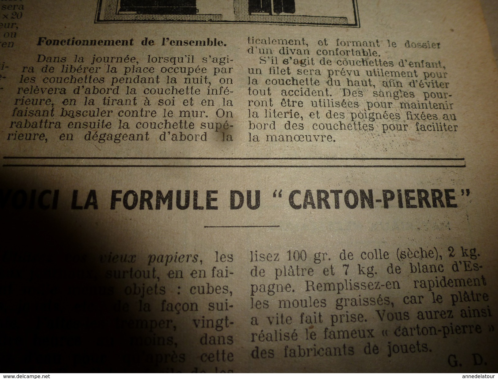 1949 Tout Le Système D  (TLSD) :Faire :du CARTON-PIERRE;..une pièce habitable dans votre grenier;..JEU de Fléchettes;et