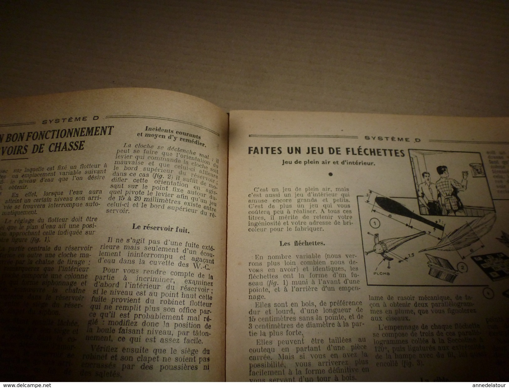 1949 Tout Le Système D  (TLSD) :Faire :du CARTON-PIERRE;..une pièce habitable dans votre grenier;..JEU de Fléchettes;et
