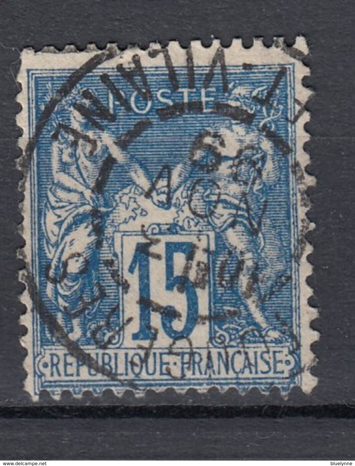 Frankreich 15 C Allegorie 1892 - Zentrisch 2-Kreis Gestempelt - 1876-1898 Sage (Type II)