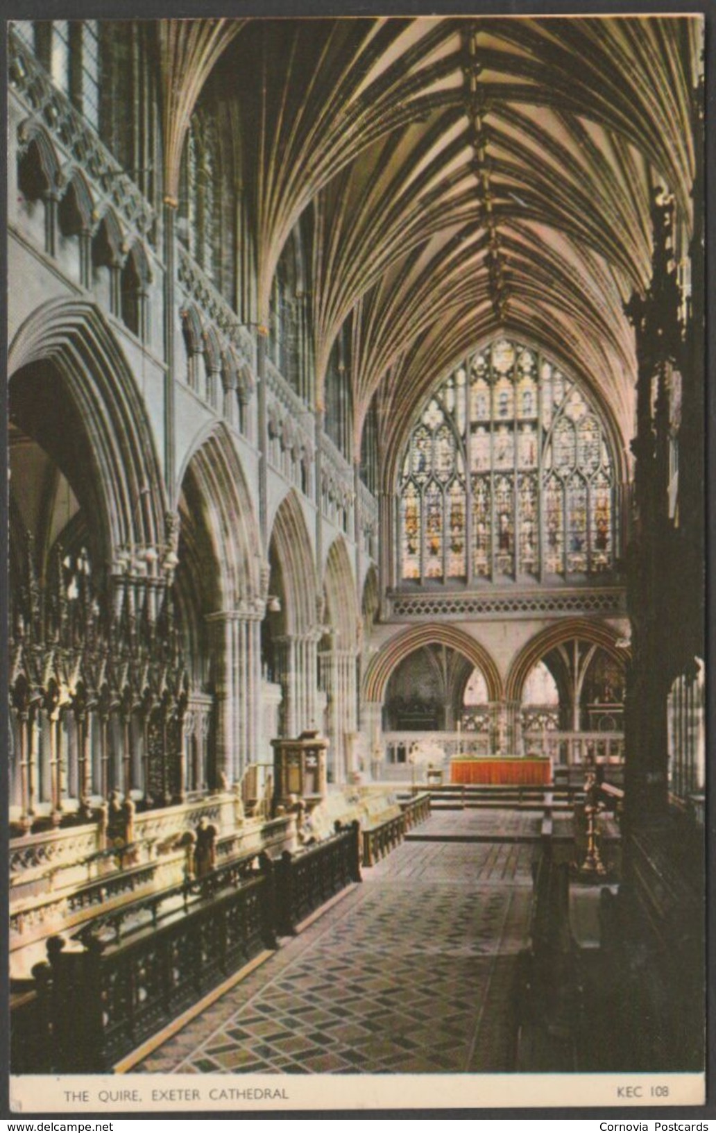 The Quire, Exeter Cathedral, Devon, C.1960s - Jarrold Postcard - Exeter
