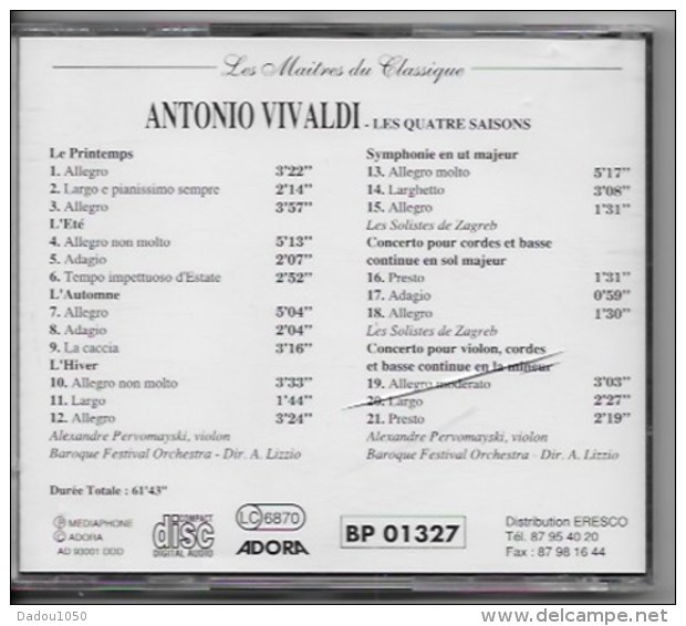 CD Antonio Vivaldi - Classique