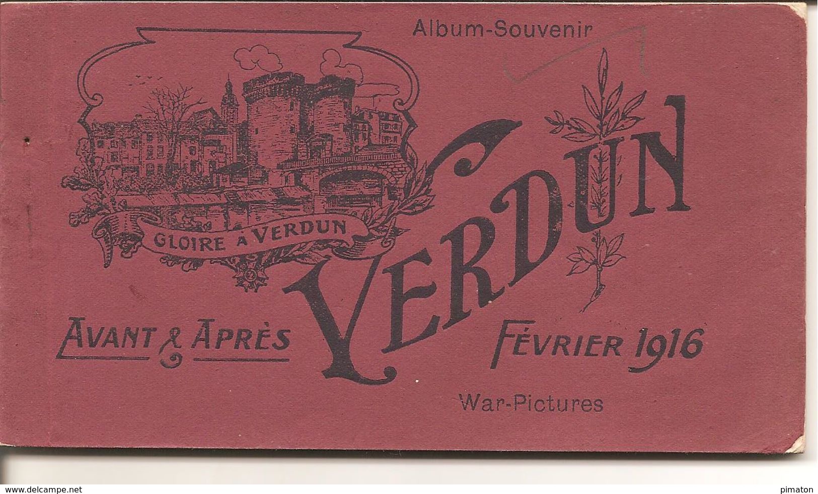 VERDUN  Avant & Aprés Fevrier 1916 Carnet De 20 CPA - Guerre 1914-18