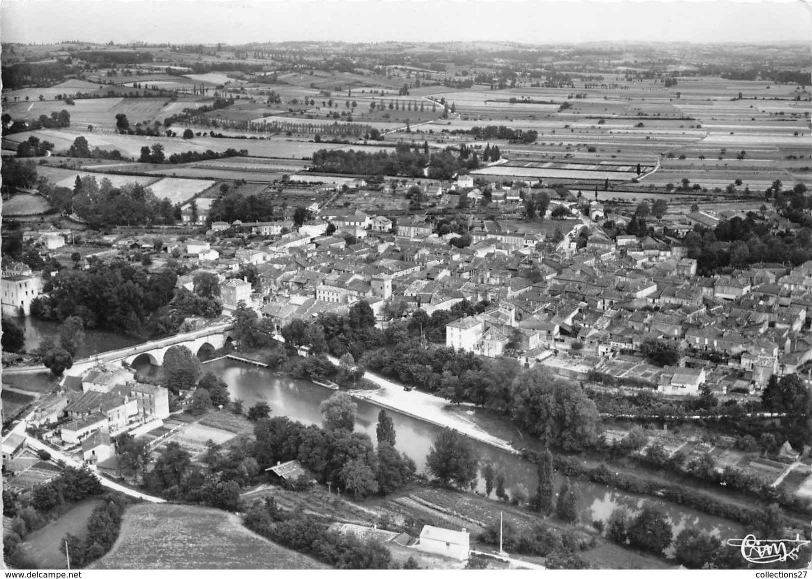 47-LAVARDAC- VUE GENERALE AERIENNE  , LE PONT - Lavardac