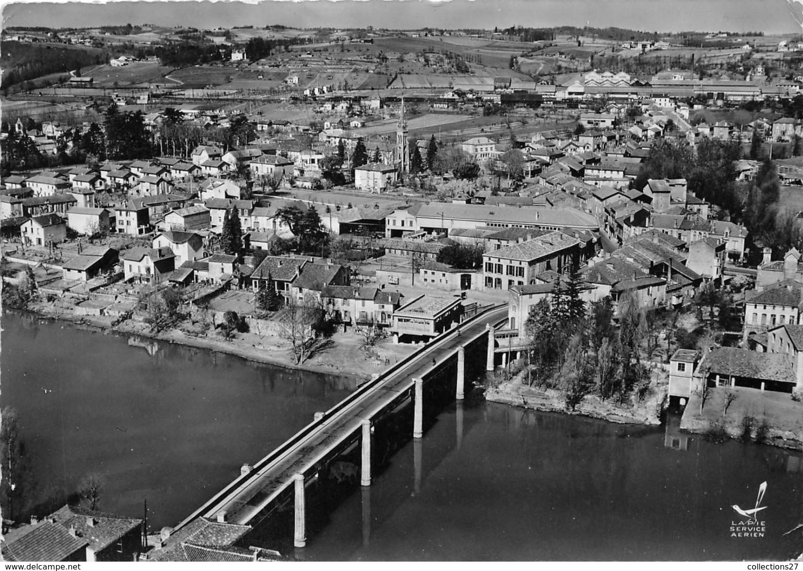 47-LIBO- LE PONT SUR LE LOT, VUE DU CIEL - Libos