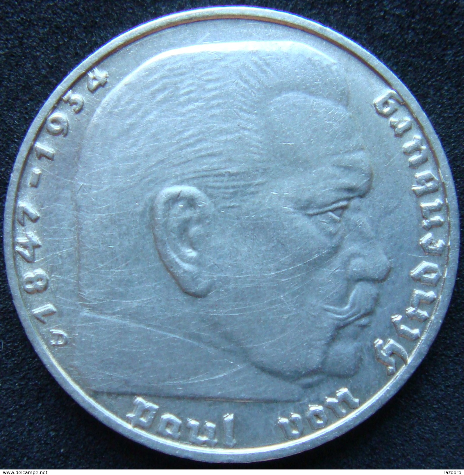 LaZooRo: Germany 2 Reichsmark 1938 D Doubling VF / XF - Silver - 2 Reichsmark